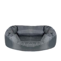 Water Resistant Oxford Grey Oval Bed