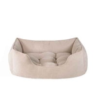 Cord Square Bed Beige 