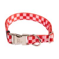 Pink & Red Checkerboard Collars, Lead