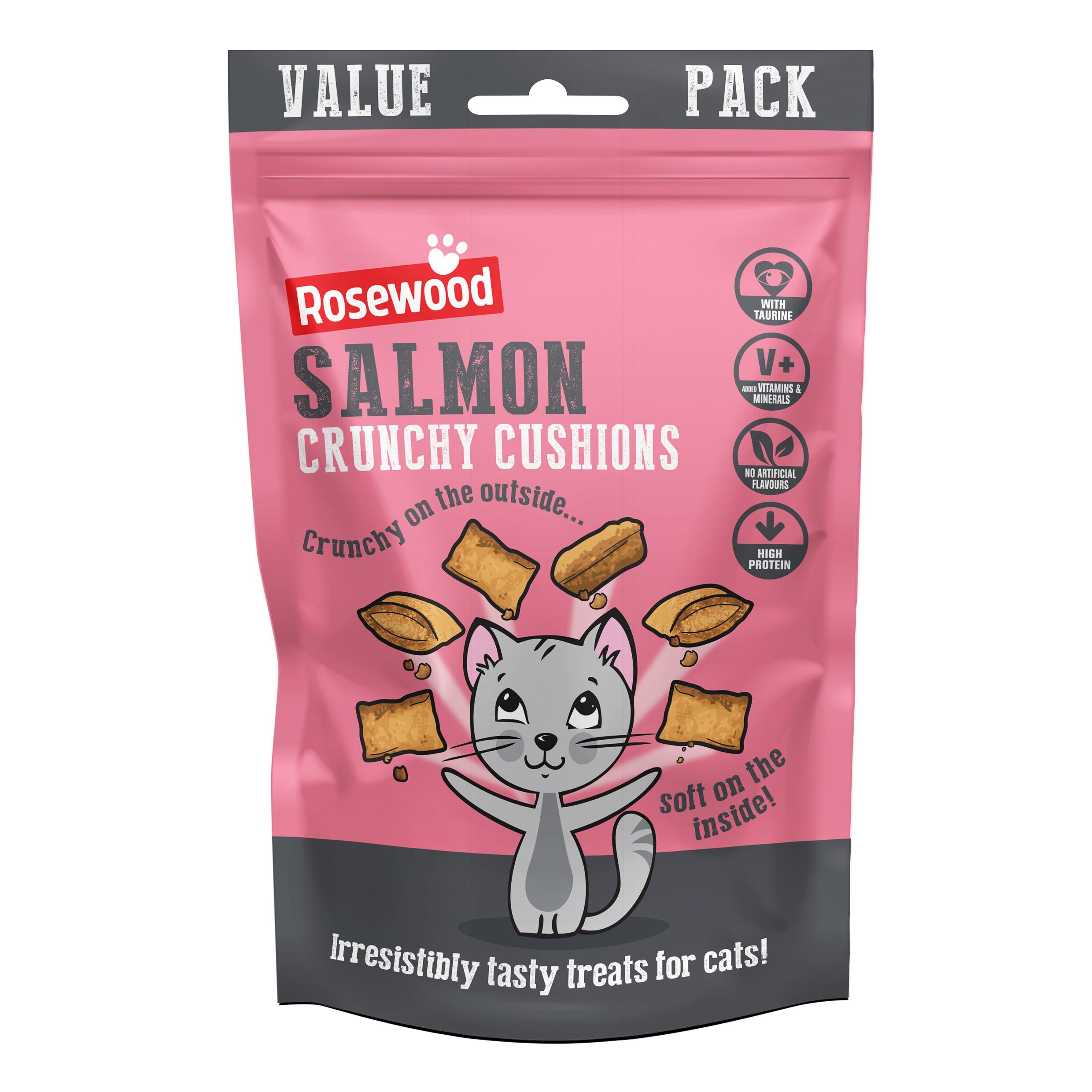 Salmon Crunchy Cushion Cat Treats Extra Large Value Pack 200g