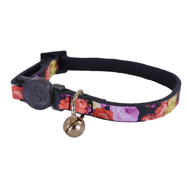 Designer floral print cat collar