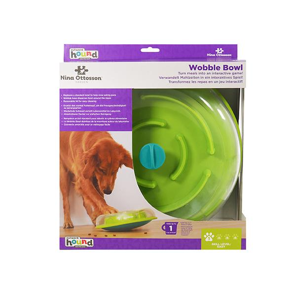 WOBBLE BOWL - SLOW FEEDER & DOG PUZZLE IN ONE - Nina Ottosson