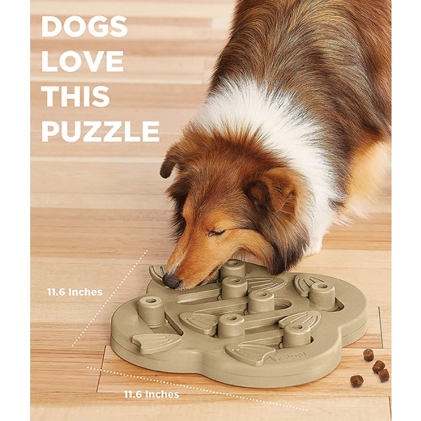 Dog Smart Composite Interactive Treat Puzzle Dog Toy, Tan