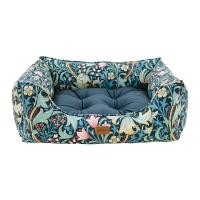 Golden Lily Print Square Bed